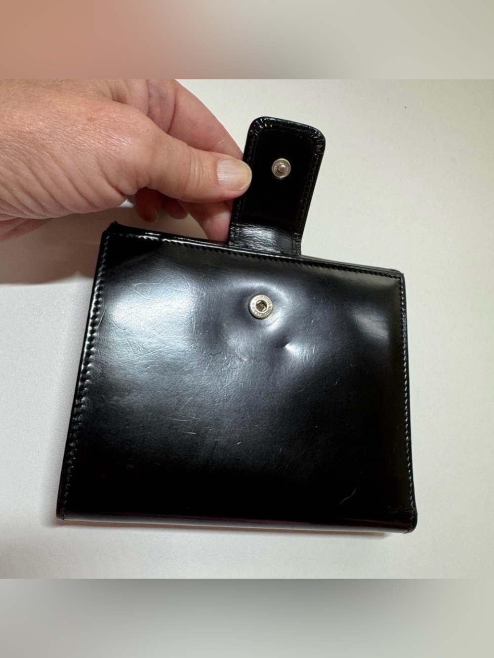 Gucci Black Patent Leather Wallet Interlocking GG w/COA - Picture 10 of 16